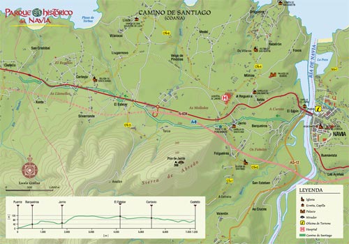 Mapa de la Ruta del Camino de Santiago - Coa�a